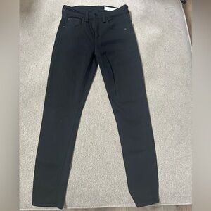 Rag & Bone Cate Mid Rise Ankle Skinny New York Jeans in Black Size 23